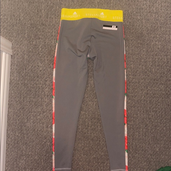 Adidas Stellasport Printed Sport Tights in Multicolored/ White/Bright Yellow - Picture 8 of 9